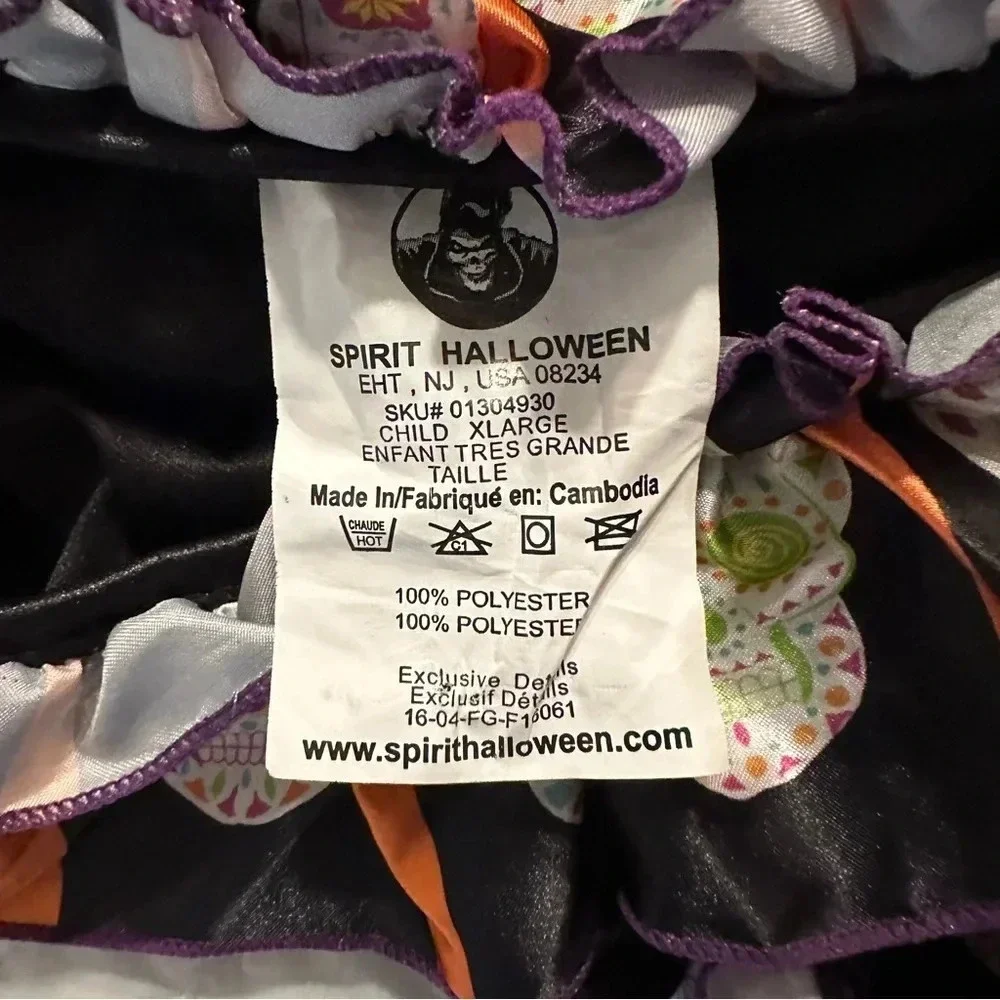 Kids Rainbow Sugar Skull Costume